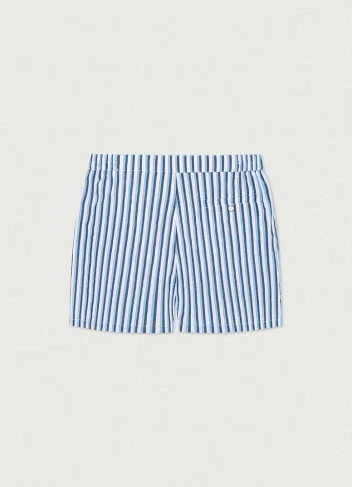 Men Swimwear Hackett London Striped Swim Shorts Navy