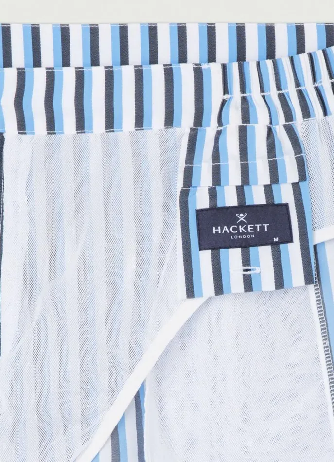 Men Swimwear Hackett London Striped Swim Shorts Navy