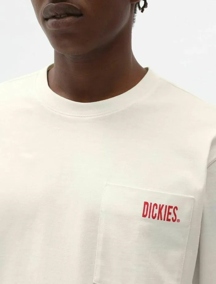 Men TShirts Dickies Storden Long Sleeve TShirt Ecru