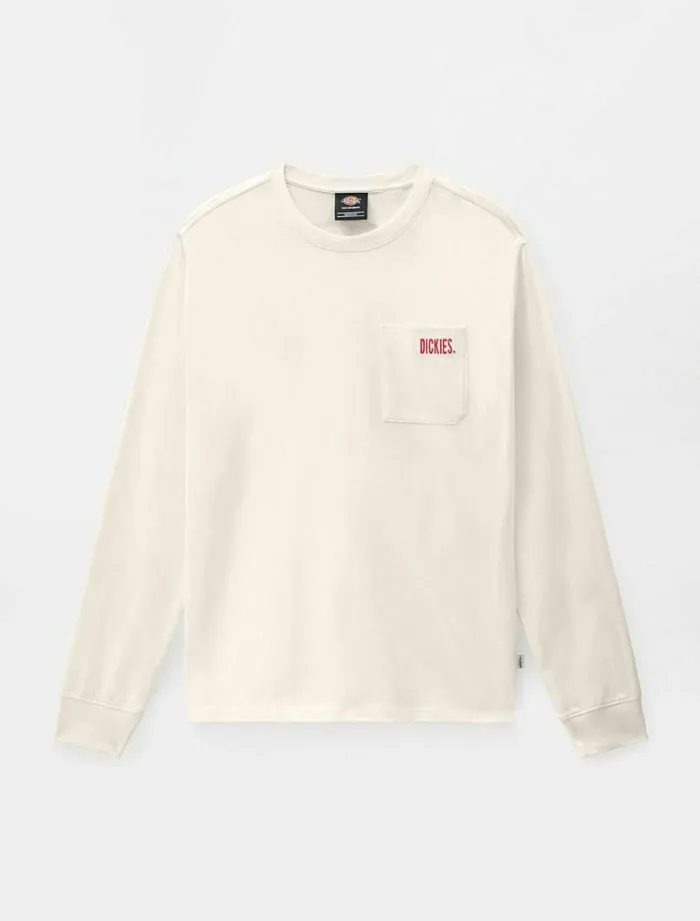 Men TShirts Dickies Storden Long Sleeve TShirt Ecru