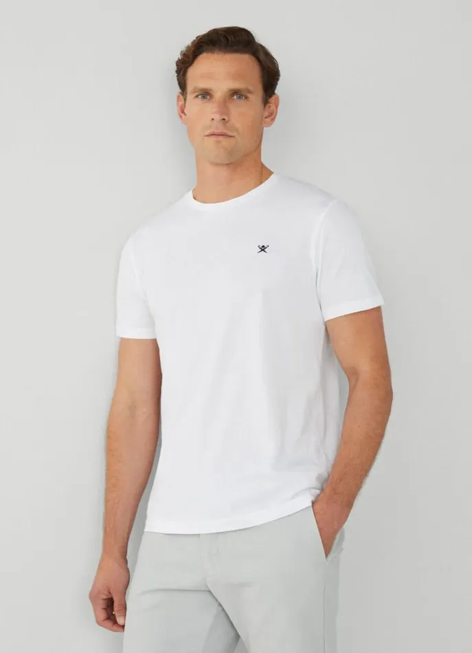 Men Tshirts Hackett London Classic Fit Beach TShirt White