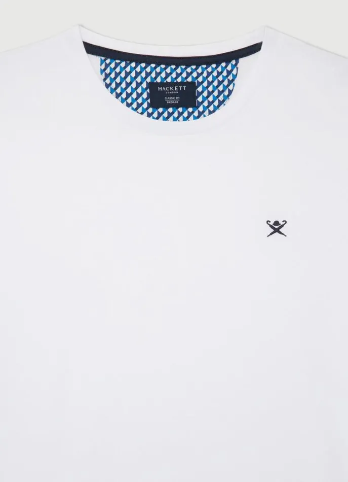 Men Tshirts Hackett London Classic Fit Beach TShirt White