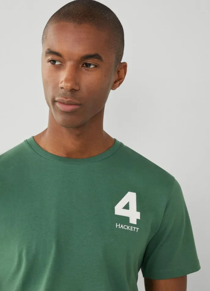 Men Tshirts Hackett London Classic Fit Heritage TShirt Green