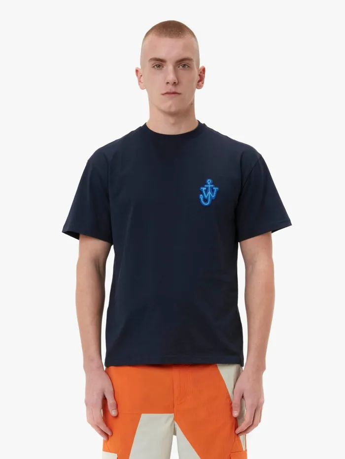 Men TShirts JW Anderson ANCHOR PATCH TSHIRT Navy Men TShirts JW Anderson ANCHOR PATCH TSHIRT Navy