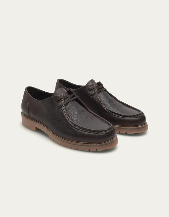 Men Taylor Leather Moc Toe Shoe 8211 Brown Les Deux Shoes