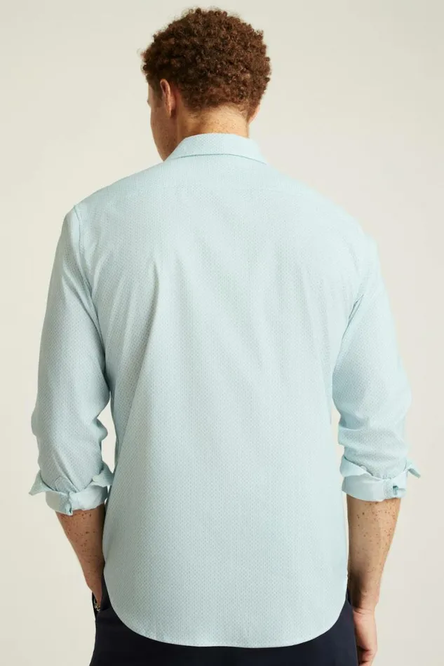 Men Tech Button Down Shirt Blue Duo Geo Bonobos Business Casual Shirts