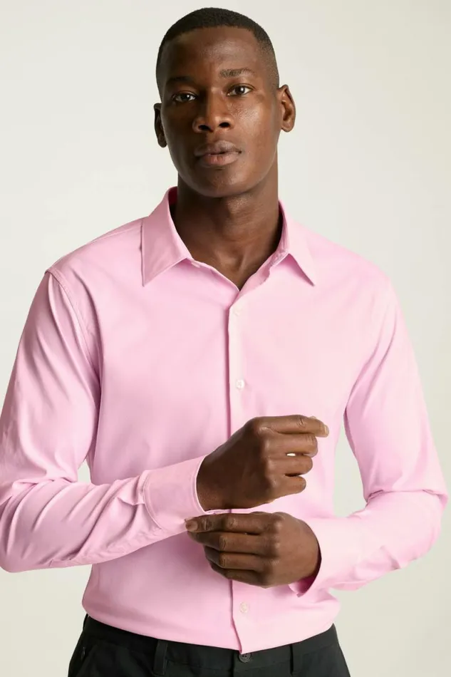 Men Tech Button Down Shirt Rose Pink Bonobos Casual Shirts
