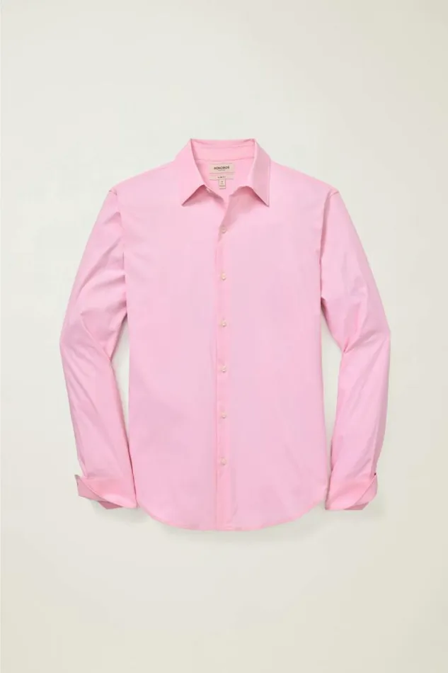 Men Tech Button Down Shirt Rose Pink Bonobos Casual Shirts