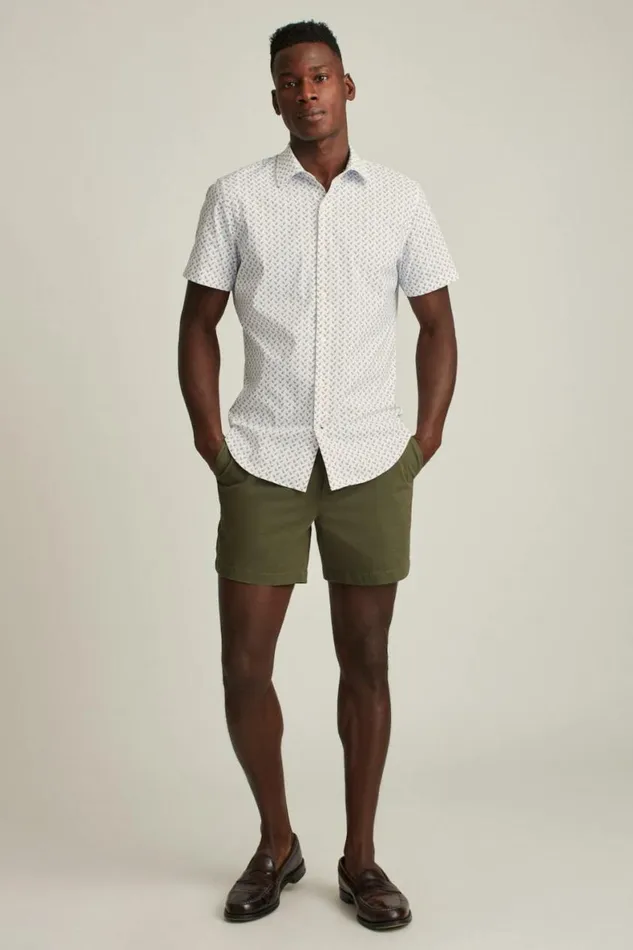 Men Tech Short Sleeve Shirt Paper Planes Bonobos Short Sleeve Shirts
