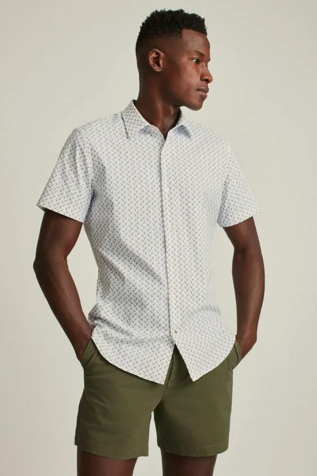 Men Tech Short Sleeve Shirt Paper Planes Bonobos Short Sleeve Shirts