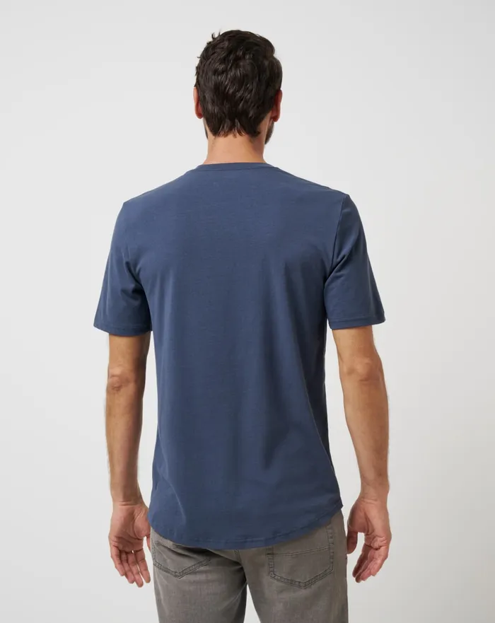 Men Tees TravisMathew CLOUD CREW TEE Blue Nights