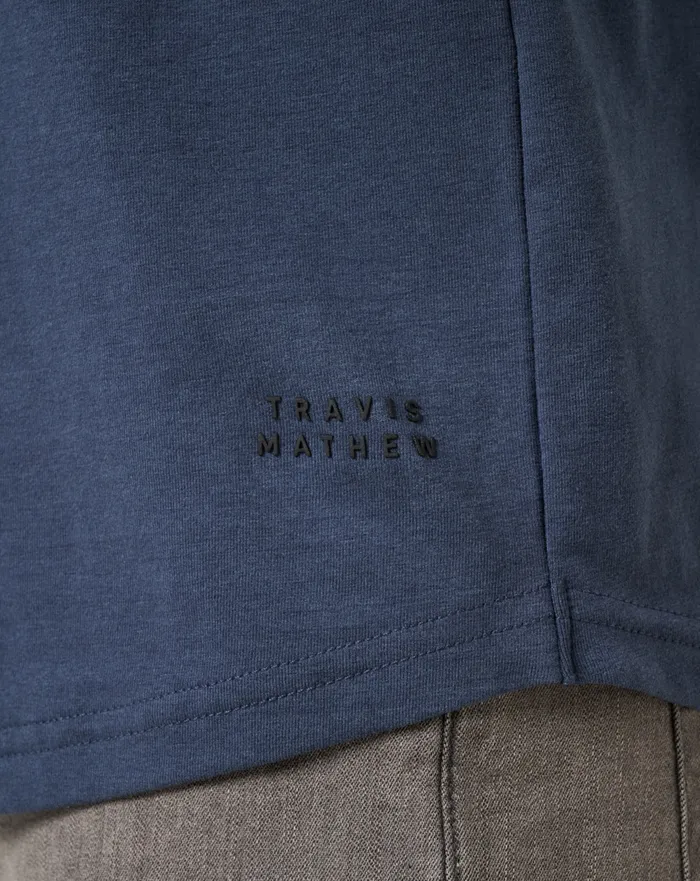 Men Tees TravisMathew CLOUD CREW TEE Blue Nights