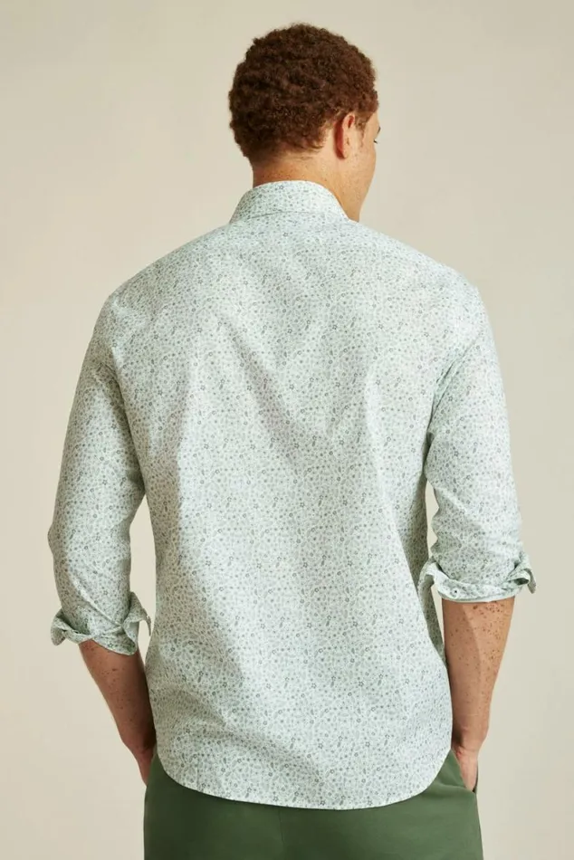 Men The Desk To Dinner Shirt Sage Floral Explosion Bonobos Business Casual Shirts
