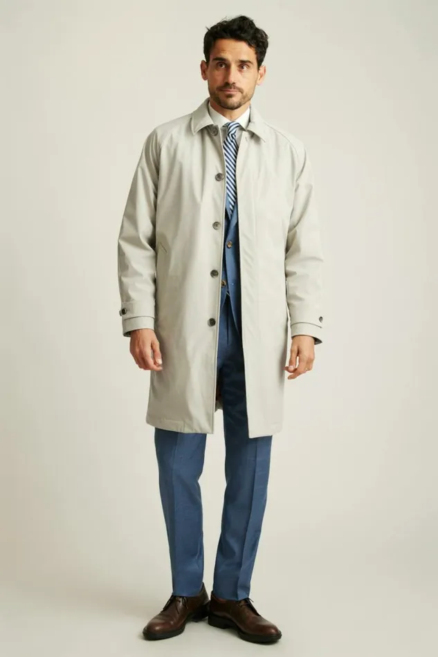 Men The Italian Mac Jacket Stone Beige Bonobos Jackets and Coats