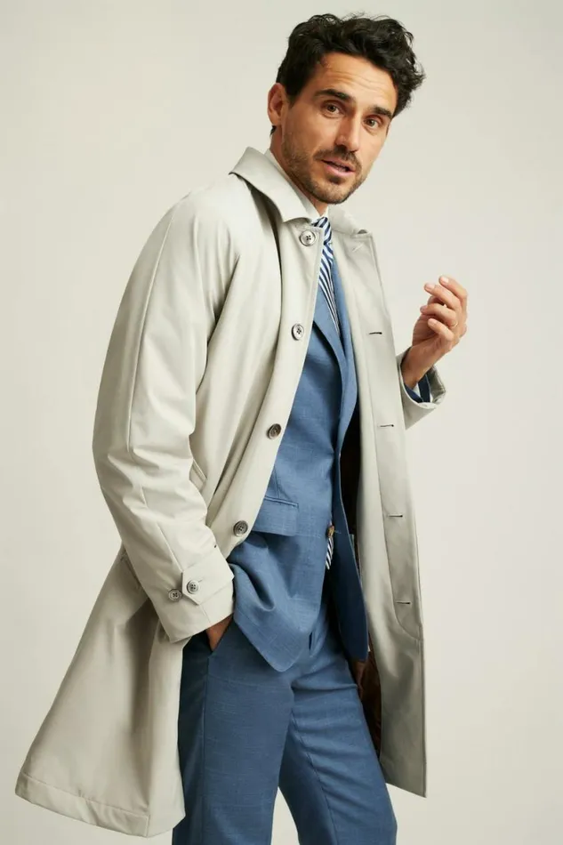 Men The Italian Mac Jacket Stone Beige Bonobos Jackets and Coats