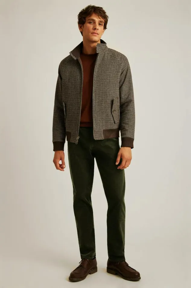 Men The Italian Wool Harrington Jacket Brown Club Check Bonobos Jackets and Coats Men The Italian Wool Harrington Jacket Brown Club Check Bonobos Jackets and Coats