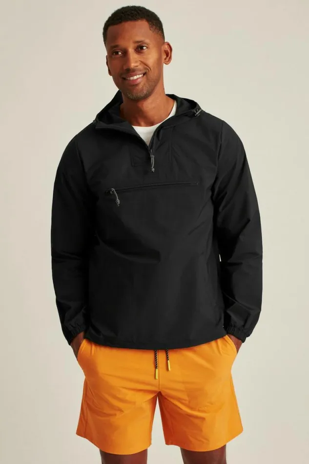 Men The Packable Rec Jacket Jet Black Bonobos Jackets and Coats