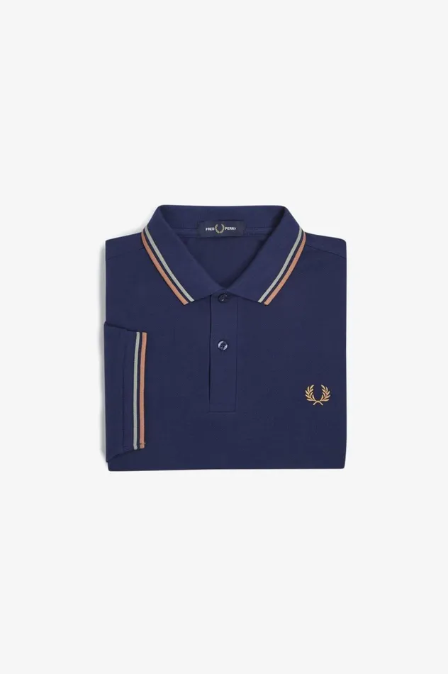Men The ShirtM3600 French Navyseagrasslight Rust Fred Perry The Fred Perry Shirt Men The ShirtM3600 French Navyseagrasslight Rust Fred Perry The Fred Perry Shirt