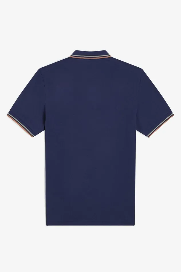 Men The ShirtM3600 French Navyseagrasslight Rust Fred Perry The Fred Perry Shirt