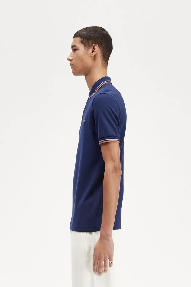 Men The ShirtM3600 French Navyseagrasslight Rust Fred Perry The Fred Perry Shirt