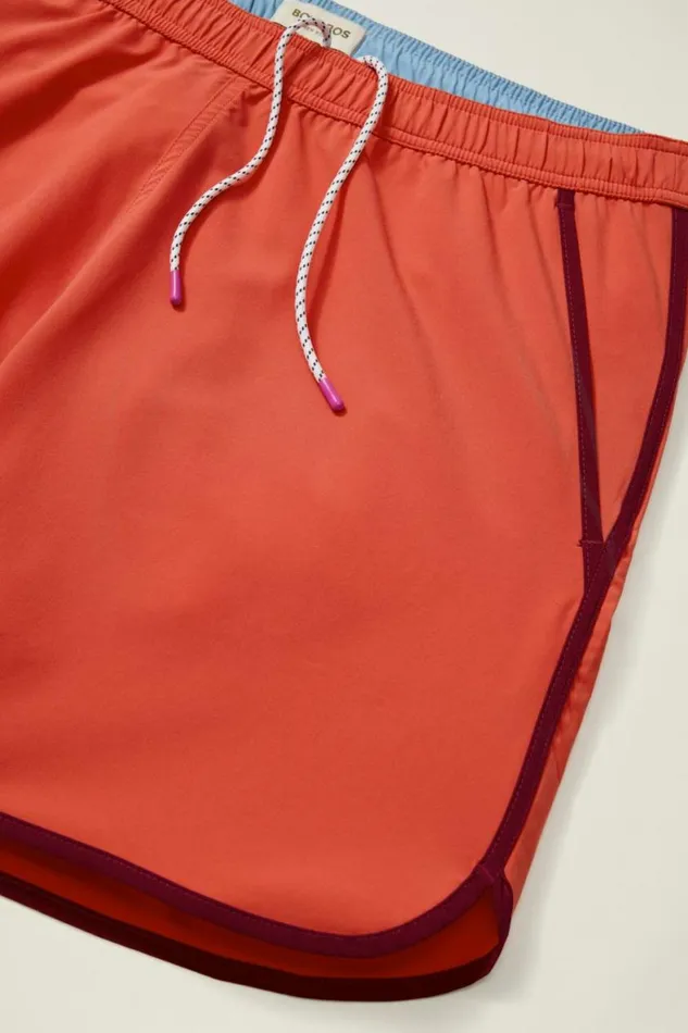 Men Throwback Swim Trunks Deep Sea Coral Bonobos Swim Trunks