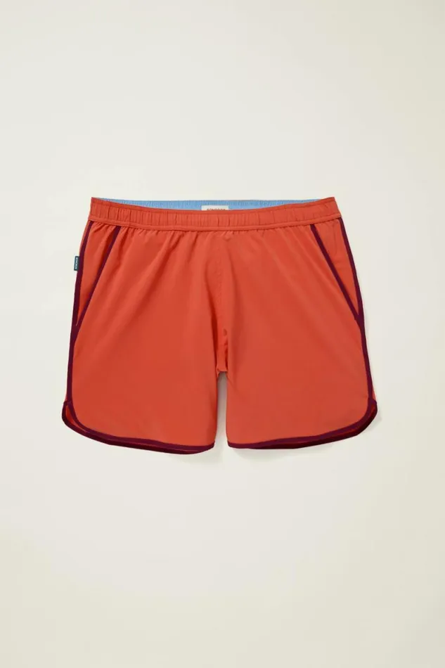Men Throwback Swim Trunks Deep Sea Coral Bonobos Swim Trunks