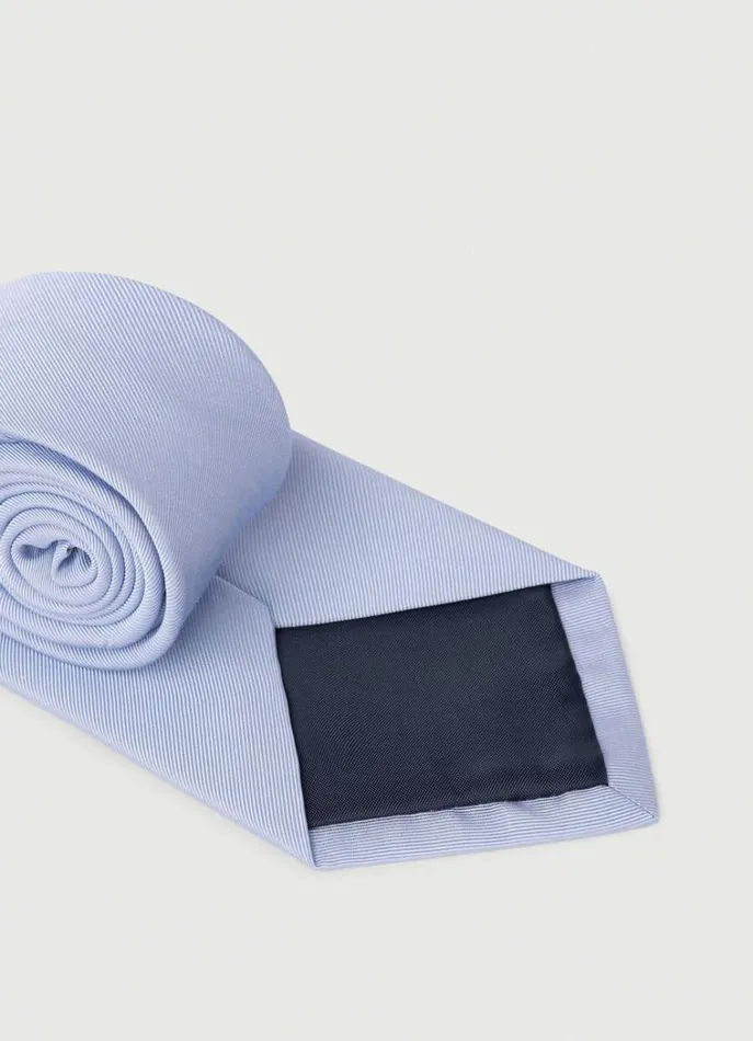 Men Ties and Pocket Squares Hackett London Solid Colour Silk Tie Sky Blue