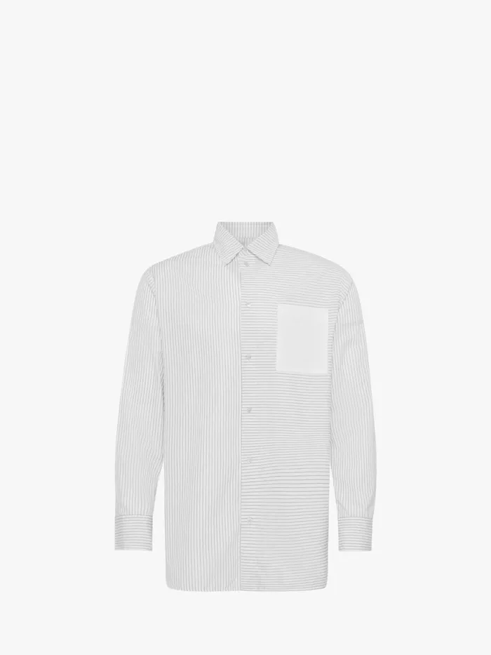 Men Tops and Shirts JW Anderson CONTRAST PATCH POCKET SHIRT Greywhite