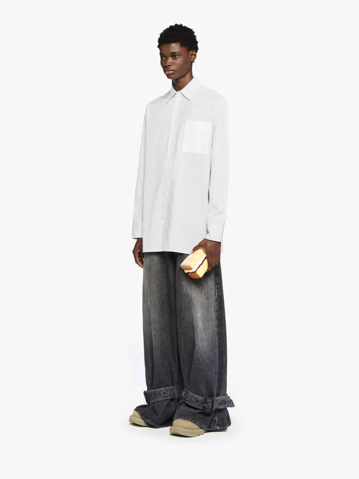 Men Tops and Shirts JW Anderson CONTRAST PATCH POCKET SHIRT Greywhite