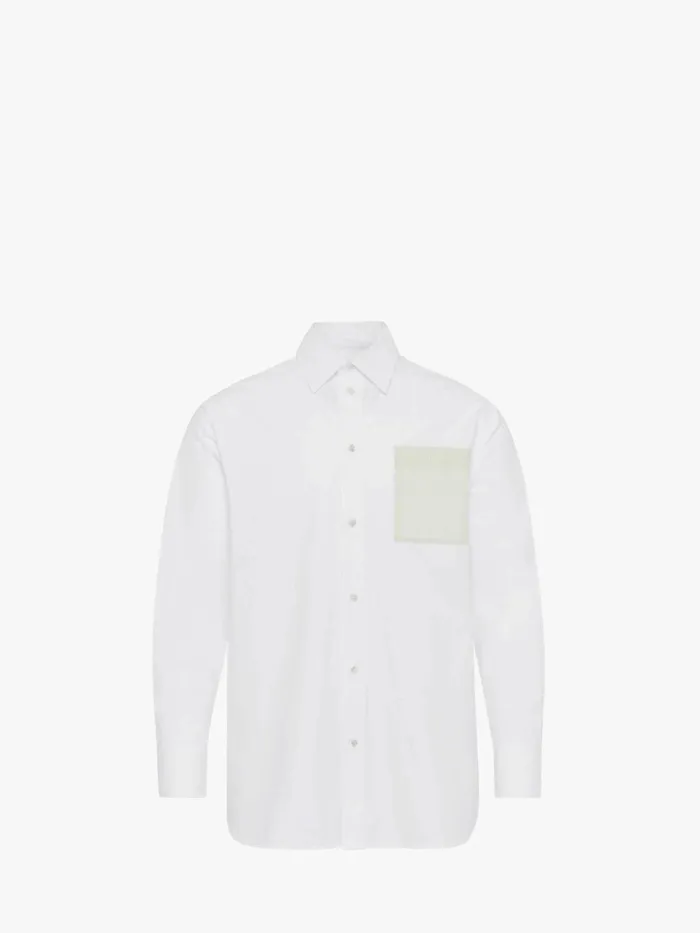 Men Tops and Shirts JW Anderson CONTRAST PATCH POCKET SHIRT White
