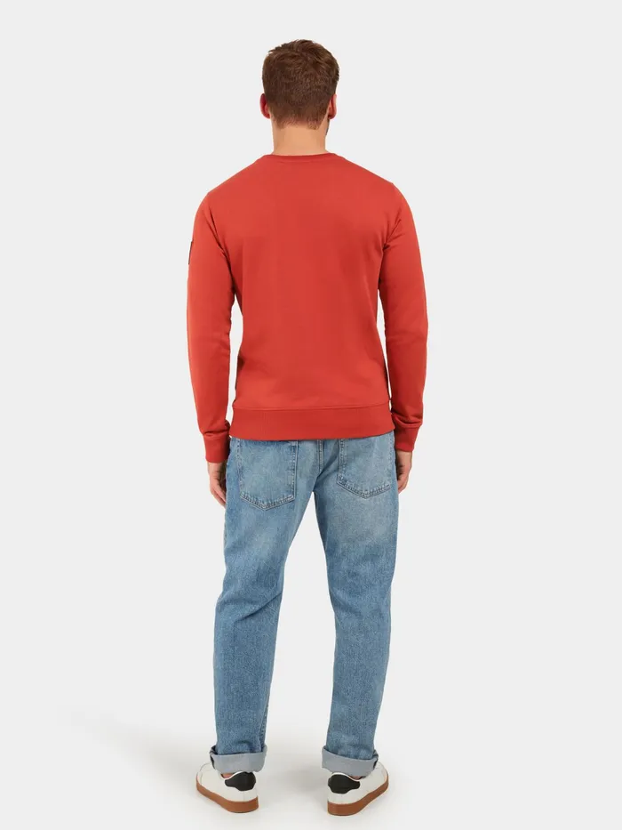 Men Tor Sweater Ochre Red Didriksons Hoodies and Sweatshirts