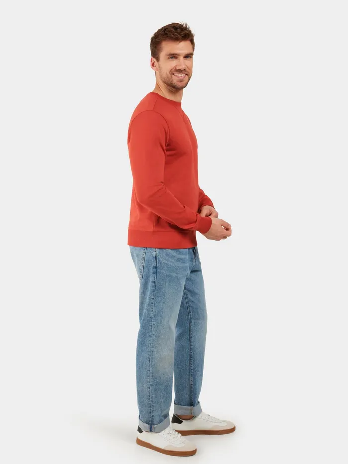 Men Tor Sweater Ochre Red Didriksons Hoodies and Sweatshirts