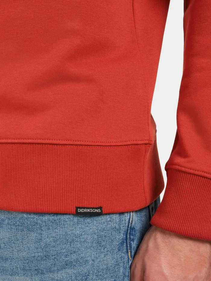 Men Tor Sweater Ochre Red Didriksons Hoodies and Sweatshirts