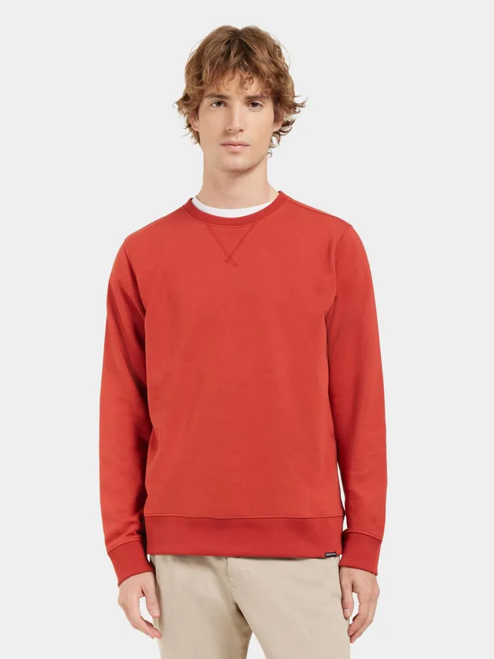 Men Tor Sweater Ochre Red Didriksons Hoodies and Sweatshirts