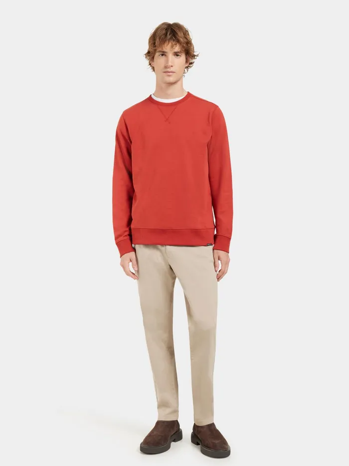 Men Tor Sweater Ochre Red Didriksons Hoodies and Sweatshirts