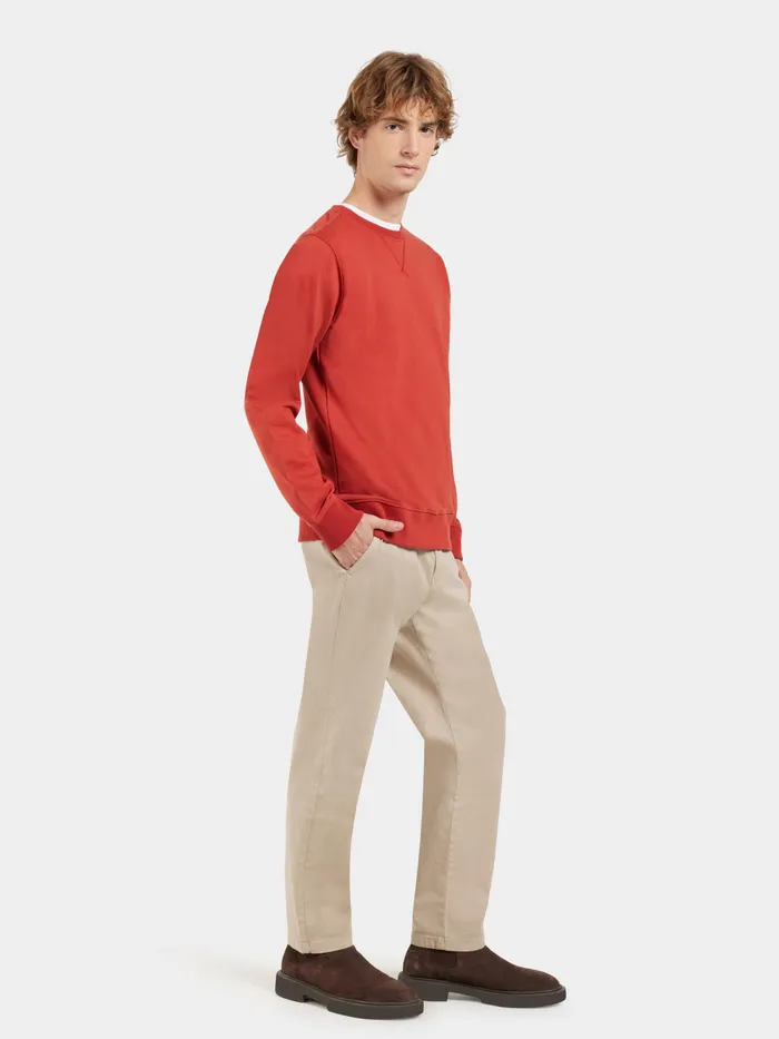 Men Tor Sweater Ochre Red Didriksons Hoodies and Sweatshirts