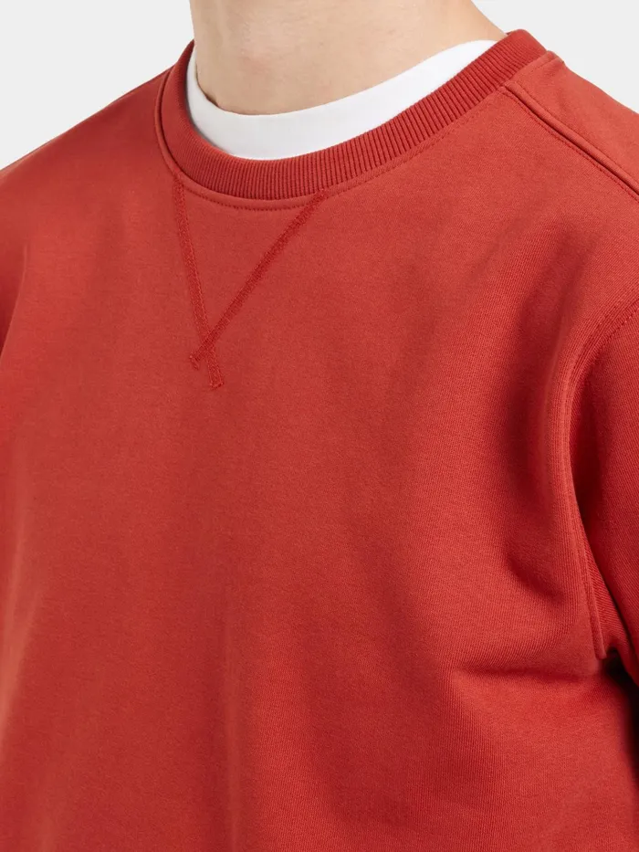 Men Tor Sweater Ochre Red Didriksons Hoodies and Sweatshirts