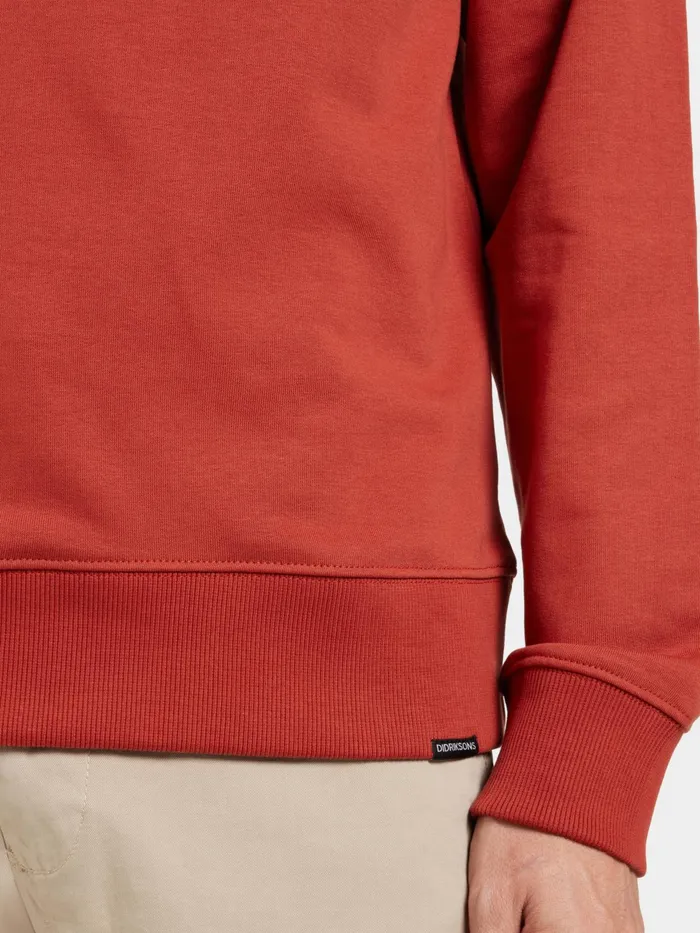 Men Tor Sweater Ochre Red Didriksons Hoodies and Sweatshirts