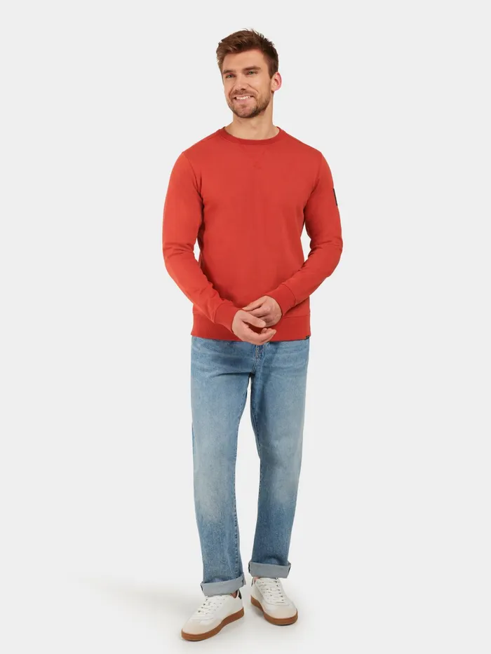 Men Tor Sweater Ochre Red Didriksons Hoodies and Sweatshirts