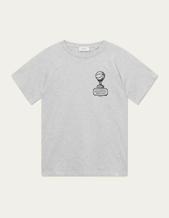 Men Tournament TShirt 8211 Snow MelangeBlack Les Deux Tshirts