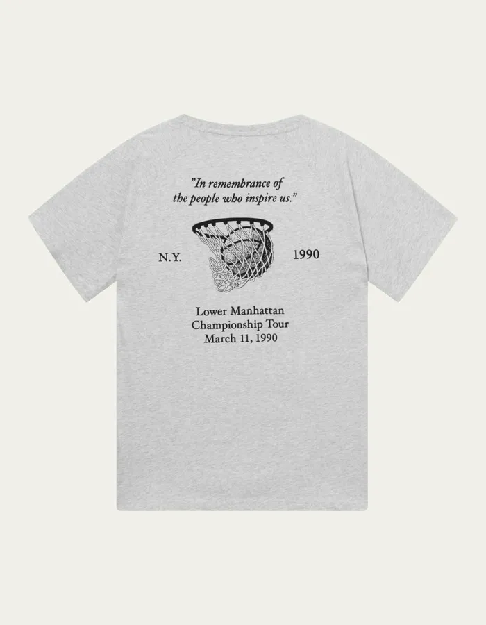 Men Tournament TShirt 8211 Snow MelangeBlack Les Deux Tshirts
