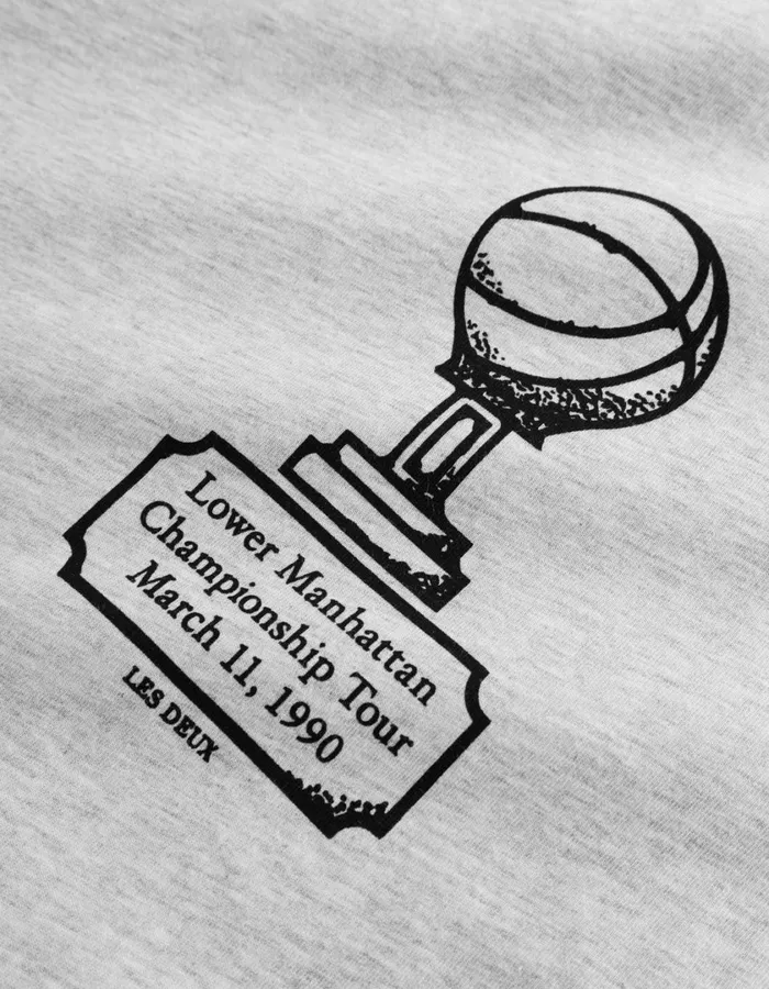 Men Tournament TShirt 8211 Snow MelangeBlack Les Deux Tshirts