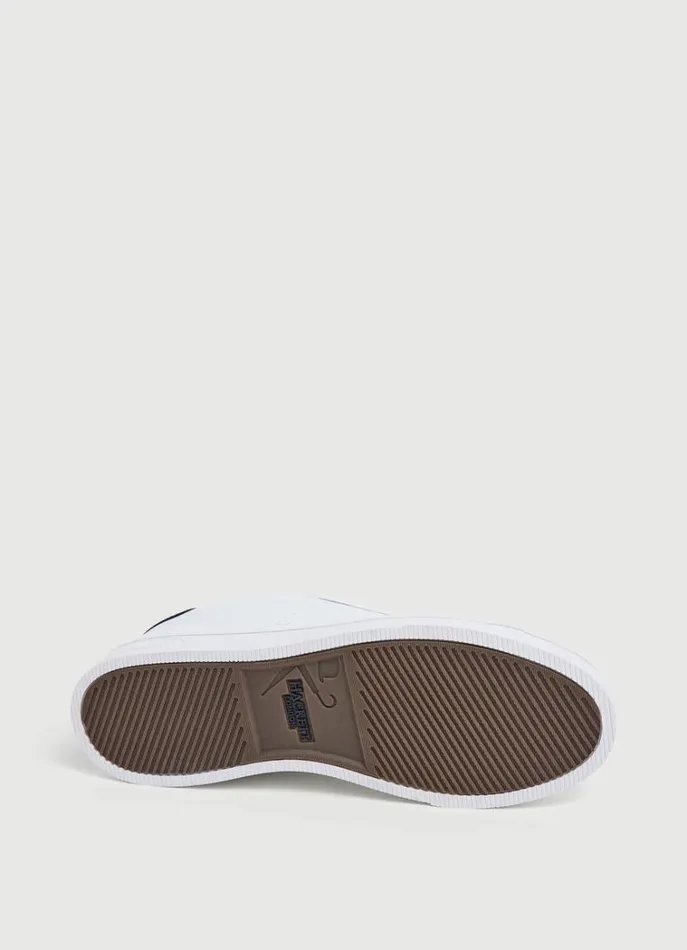 Men Trainers Hackett London TwoTone Leather Trainers White