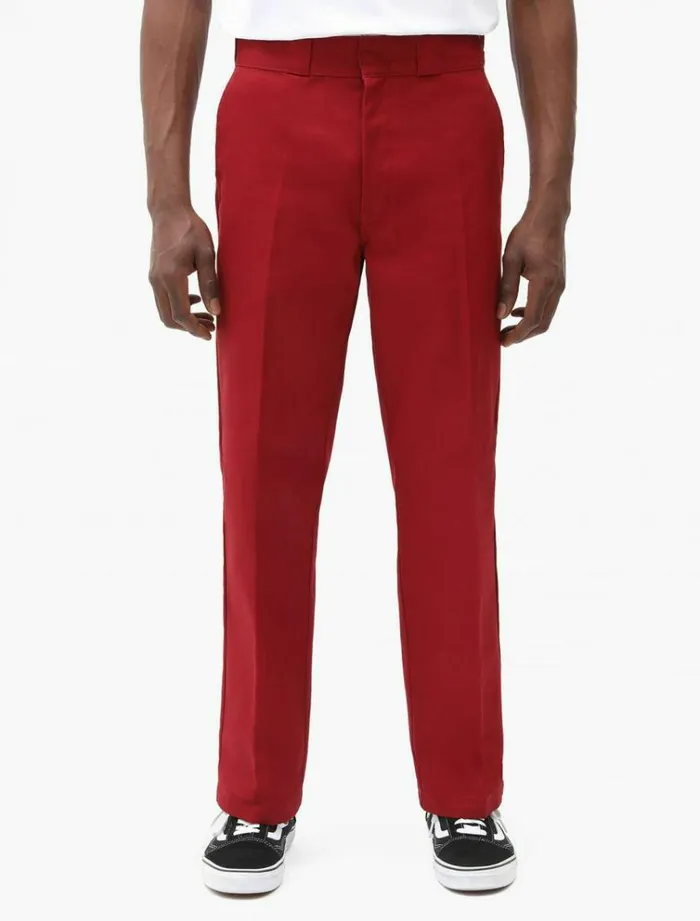 Men Trousers Dickies 874 Original Fit Work Pant Bikg Red