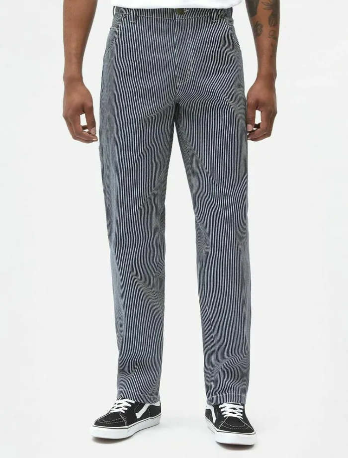 Men Trousers Dickies Garyville Raw Twill Pant Hickory Stri