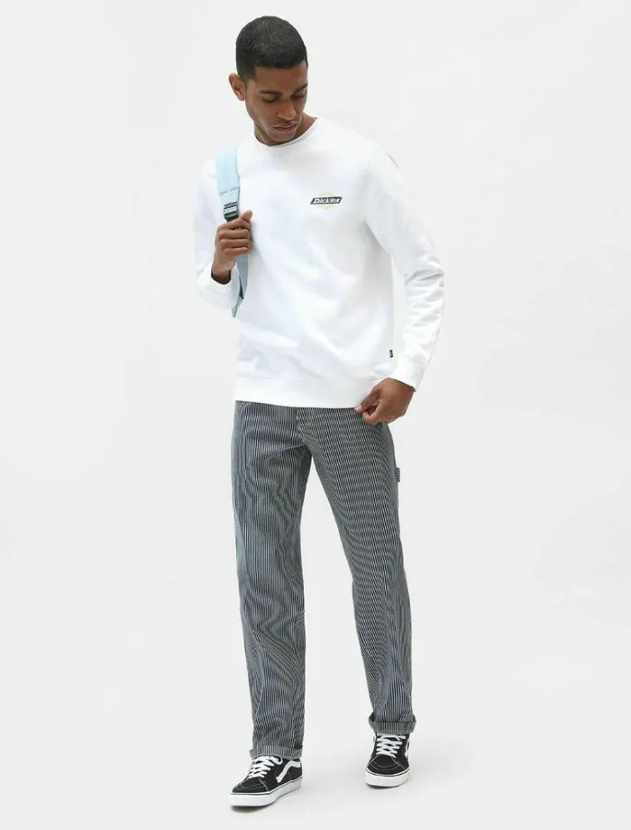 Men Trousers Dickies Garyville Raw Twill Pant Hickory Stri