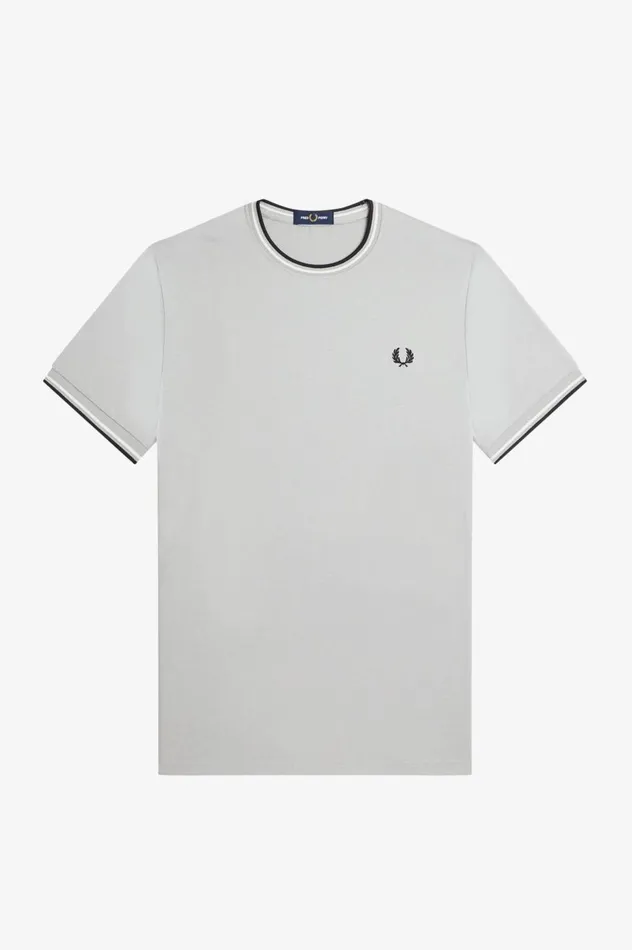 Men Twin Tipped TShirt Limestone Fred Perry TShirts