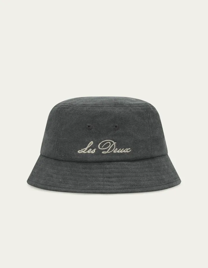 Men Washed Bucket Hat 8211 BlackBlack Les Deux CapsHats