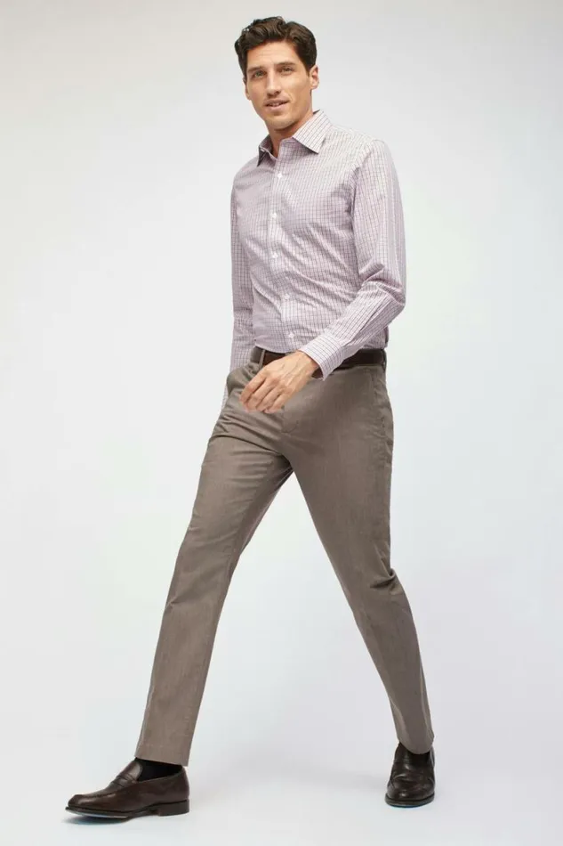 Men Weekday Warrior Dress Pants Thursday Brown Yarn Dye Bonobos Dress Pants