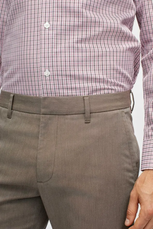 Men Weekday Warrior Dress Pants Thursday Brown Yarn Dye Bonobos Dress Pants